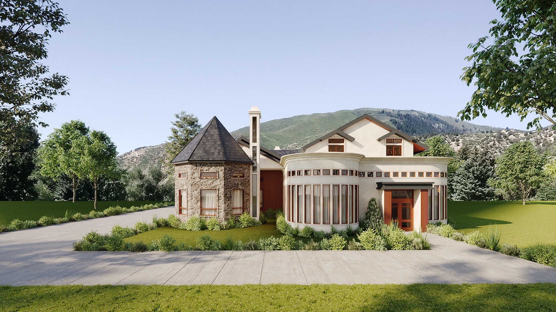 Oak Park style concept rendering